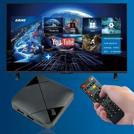 Ігрова консоль приставка для телевізора 4K система Android TV 10 4G Wi-Fi HD з двома джойстиками ws59446 фото
