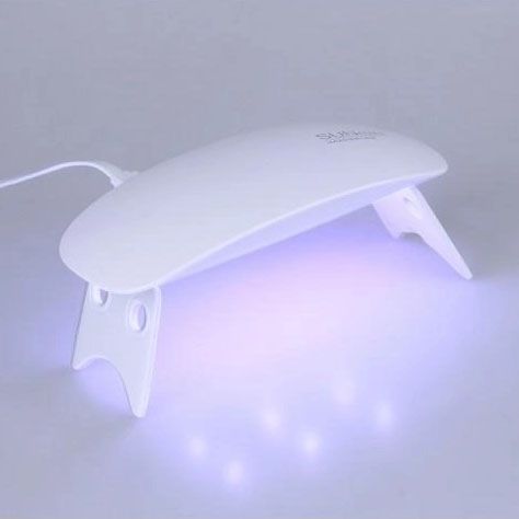 Лампа для сушіння гель лаків 6W LED UF SUN mini. Колір: білий ws57498 фото